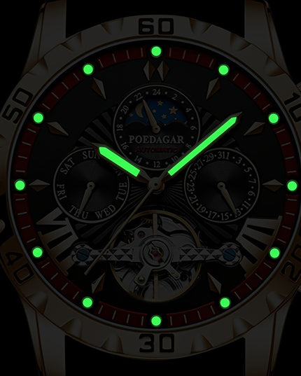 Fashion Men's Fully Automatic Mechanical Watch, Waterproof Luminous Wristwatch