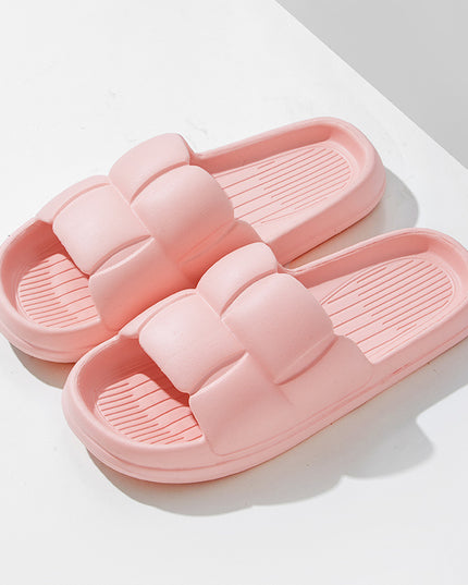 EVA Slippers with Anti-Slip Soft Sole & Quick-Dry Design - Lightweight Indoor/Outdoor House Shoes for Bathroom, Home, and Garden - Ergonomic Comfort, All-Season Wear, Stylish Striped Pattern (Hand Wash/Dry Clean), Indoor Slip