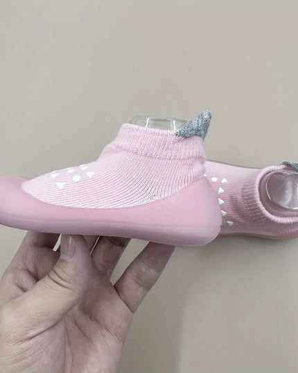(Surface Pattern Random) Kids Toddler Shoes Cartoon Anti-collision Socks Shoes Soft Sole Newborn Home Shoes