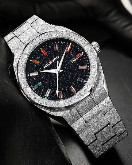 Men's Business Watch, Unique Fashion Waterproof Calendar Luminous Watch