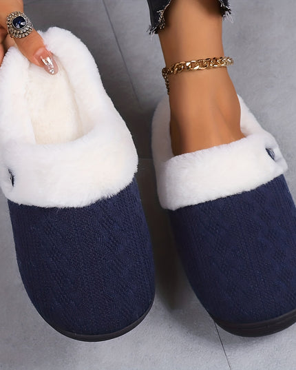 Women'S Plush Slippers - Winter Warm Soft Indoor/Outdoor House Shoes with Plush & TPR Sole, Soft Fabric Upper & Cushioned Insole - All-Season Cozy Slip-Ons in, Indoor Footwear, Minimalist Design, Comfortable Footwear, Stylish