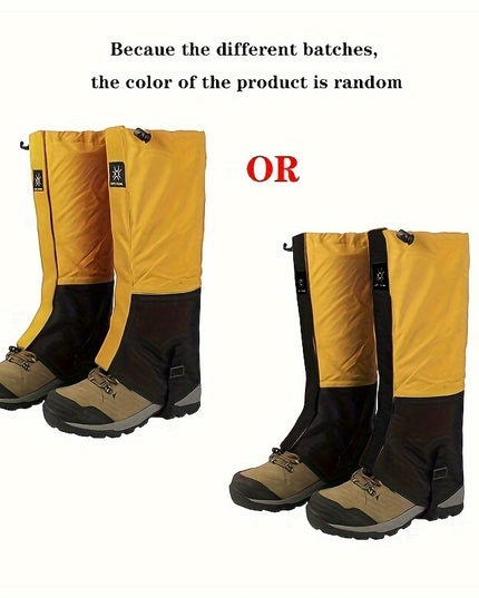 Waterproof Snowproof Leg Gaiters - Full Coverage Ankle Protection with Easy On/Off, Durable Waterproof Material for Skiing, Snowboarding, Hiking, Ice Climbing - Compatible with Alpine Boots & Shoes - Ideal for Winter Sports &