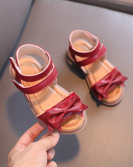 Girls' First Walkers Baby Sandals with Closure - Soft TPR Sole & PU Upper, Non-Slip Beach Shoes for, Star & Princess Patterns, Open-Toe Summer Footwear for New Walkers (Pink/White) - Easy On/Off Girl Footwear