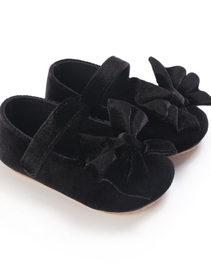Baby Girls Mary Jane Flats With Bowknot First Walker Shoes Crib Shoes Princess Wedding Party Christmas Dress Shoes