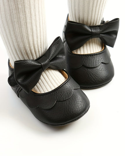 Adorable Baby Girls' Bowknot Mary Jane Shoes - Lightweight, Non-Slip, Comfy First Walking Shoes for Prewalkers, Perfect for Spring Wedding Party Dress Up, Toddler's Delightful Footwear Choice