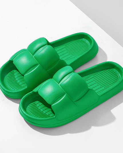 EVA Slippers with Anti-Slip Soft Sole & Quick-Dry Design - Lightweight Indoor/Outdoor House Shoes for Bathroom, Home, and Garden - Ergonomic Comfort, All-Season Wear, Stylish Striped Pattern (Hand Wash/Dry Clean), Indoor Slip