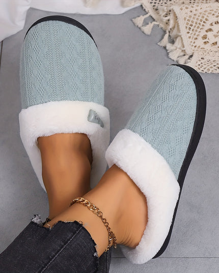 Women'S Plush Slippers - Winter Warm Soft Indoor/Outdoor House Shoes with Plush & TPR Sole, Soft Fabric Upper & Cushioned Insole - All-Season Cozy Slip-Ons in, Indoor Footwear, Minimalist Design, Comfortable Footwear, Stylish
