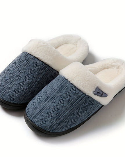 Women'S Plush Slippers - Winter Warm Soft Indoor/Outdoor House Shoes with Plush & TPR Sole, Soft Fabric Upper & Cushioned Insole - All-Season Cozy Slip-Ons in, Indoor Footwear, Minimalist Design, Comfortable Footwear, Stylish
