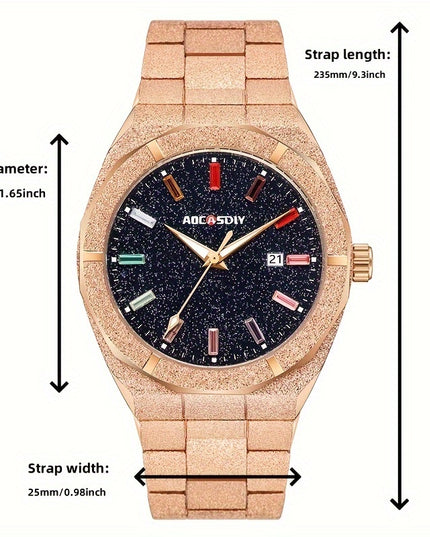 Men's Business Watch, Unique Fashion Waterproof Calendar Luminous Watch