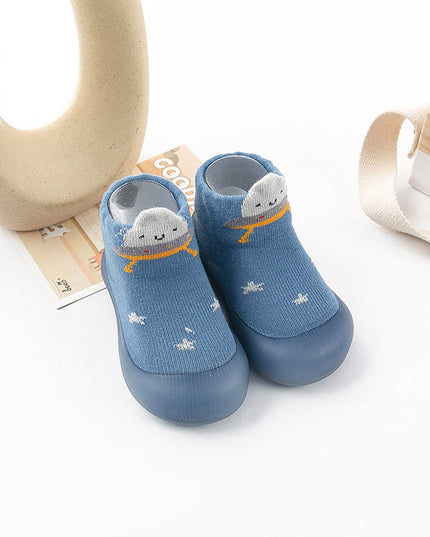 (Surface Pattern Random) Kids Toddler Shoes Cartoon Anti-collision Socks Shoes Soft Sole Newborn Home Shoes