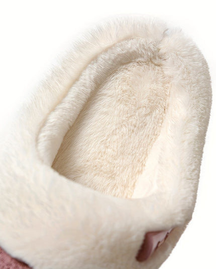 Women'S Plush Slippers - Winter Warm Soft Indoor/Outdoor House Shoes with Plush & TPR Sole, Soft Fabric Upper & Cushioned Insole - All-Season Cozy Slip-Ons in, Indoor Footwear, Minimalist Design, Comfortable Footwear, Stylish