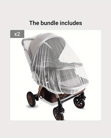 Mosquito Net for Stroller - Durable Baby Stroller Mosquito Net - Perfect Bug Net for Strollers, Bassinets, Cradles, Playards, Pack N Plays and Portable Mini Crib (White)