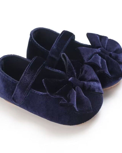 Baby Girls Mary Jane Flats With Bowknot First Walker Shoes Crib Shoes Princess Wedding Party Christmas Dress Shoes