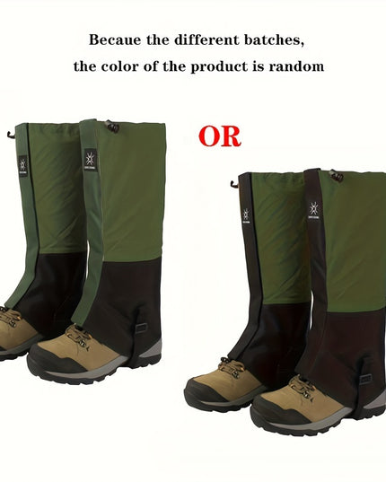 Waterproof Snowproof Leg Gaiters - Full Coverage Ankle Protection with Easy On/Off, Durable Waterproof Material for Skiing, Snowboarding, Hiking, Ice Climbing - Compatible with Alpine Boots & Shoes - Ideal for Winter Sports &