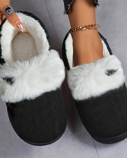 Women'S Plush Slippers - Winter Warm Soft Indoor/Outdoor House Shoes with Plush & TPR Sole, Soft Fabric Upper & Cushioned Insole - All-Season Cozy Slip-Ons in, Indoor Footwear, Minimalist Design, Comfortable Footwear, Stylish