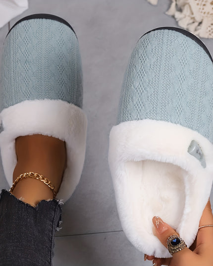 Women'S Plush Slippers - Winter Warm Soft Indoor/Outdoor House Shoes with Plush & TPR Sole, Soft Fabric Upper & Cushioned Insole - All-Season Cozy Slip-Ons in, Indoor Footwear, Minimalist Design, Comfortable Footwear, Stylish