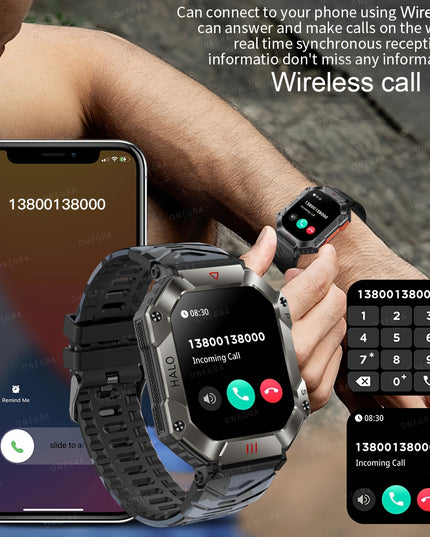 ONEGRA Sports Smart Watch For Women Men, Waterproof Fitness Watches With AI Voice Wireless Call