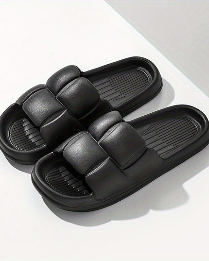 EVA Slippers with Anti-Slip Soft Sole & Quick-Dry Design - Lightweight Indoor/Outdoor House Shoes for Bathroom, Home, and Garden - Ergonomic Comfort, All-Season Wear, Stylish Striped Pattern (Hand Wash/Dry Clean), Indoor Slip