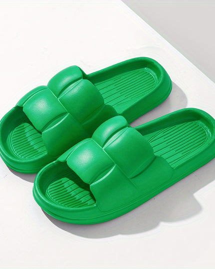 EVA Slippers with Anti-Slip Soft Sole & Quick-Dry Design - Lightweight Indoor/Outdoor House Shoes for Bathroom, Home, and Garden - Ergonomic Comfort, All-Season Wear, Stylish Striped Pattern (Hand Wash/Dry Clean), Indoor Slip