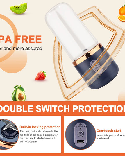 Personal Electric Mini Fruit Juice Bottle Blender Portable