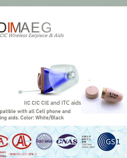 3.5mm Standard Wire Neckloop For Cell Phone Work With Wireless earpiece Mini Earbud Invisible Earphone Headsets