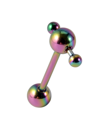 1PC Punk Tongue Nail Middle Finger Surgical Steel Anodizing Prevent Allergic Tongue Barbells Sexy Unisex Body Piercing Jewelry