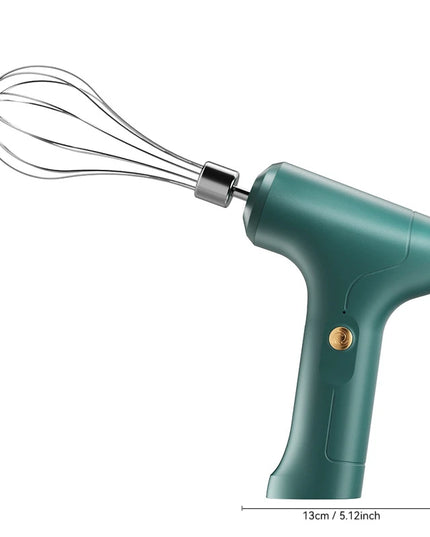 Electric Cordless Portable PP Automatic Push Button Immersion Hand Blender Whisk 6 Blades Battery Powered for Household Kitchen
