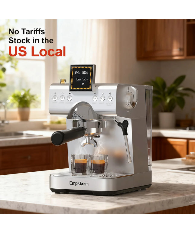 High Quality Aluminum Semi Automatic Coffee Machine Electric Espresso Maker Cold Brew Household & Hotel Use EU/US Stock