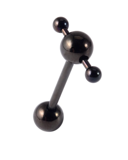 1PC Punk Tongue Nail Middle Finger Surgical Steel Anodizing Prevent Allergic Tongue Barbells Sexy Unisex Body Piercing Jewelry