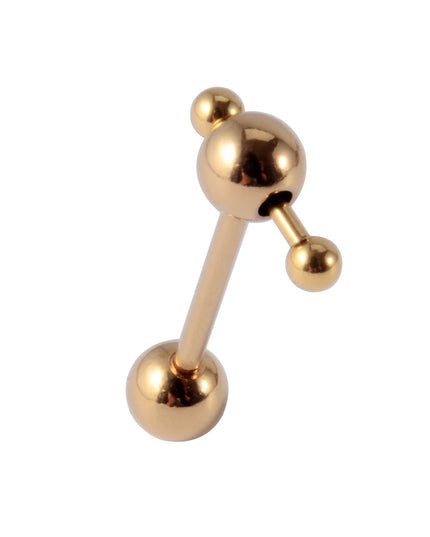 1PC Punk Tongue Nail Middle Finger Surgical Steel Anodizing Prevent Allergic Tongue Barbells Sexy Unisex Body Piercing Jewelry