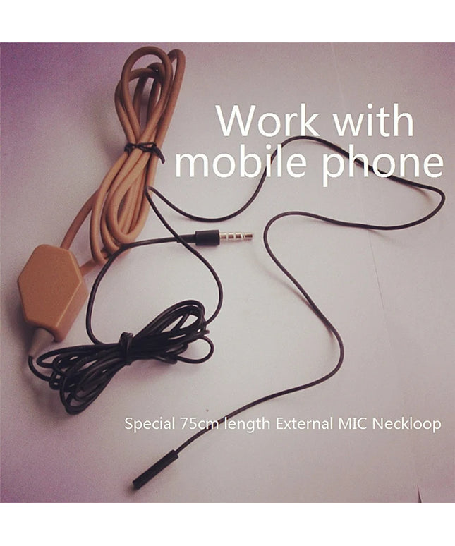 3.5mm Standard Wire Neckloop For Cell Phone Work With Wireless earpiece Mini Earbud Invisible Earphone Headsets