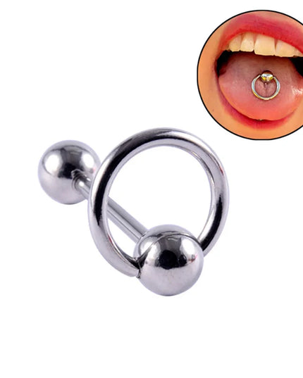 1PC Punk Tongue Nail Middle Finger Surgical Steel Anodizing Prevent Allergic Tongue Barbells Sexy Unisex Body Piercing Jewelry