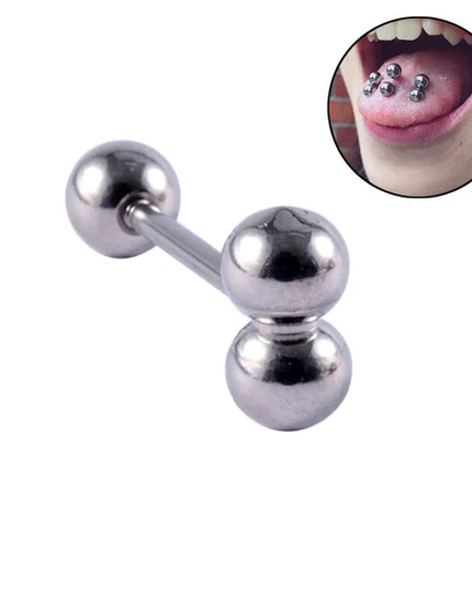 1PC Punk Tongue Nail Middle Finger Surgical Steel Anodizing Prevent Allergic Tongue Barbells Sexy Unisex Body Piercing Jewelry