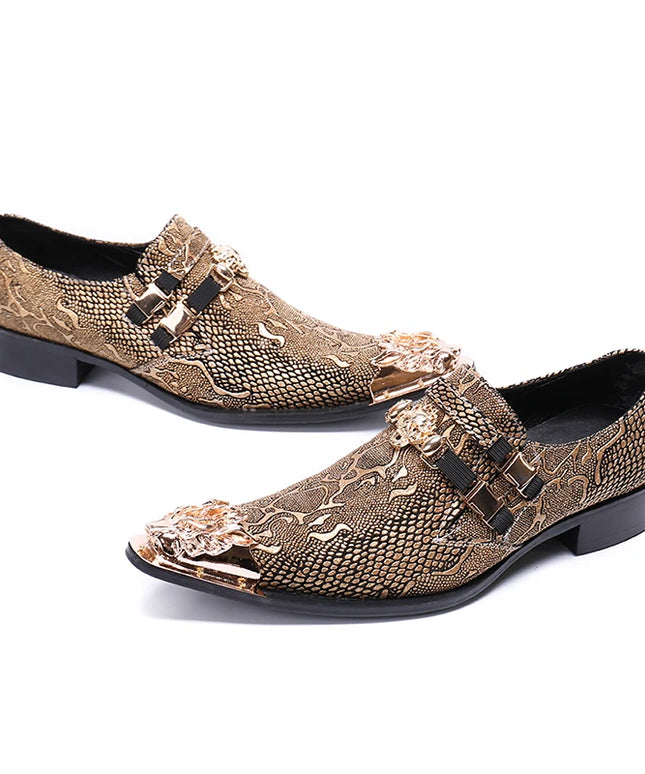 NA088 Fancy Gold Leather Shoes Mens Wedding Shoes Loafers Size 46 Plus Big Size Man Footwear New Arrive Male Fashion Shoes