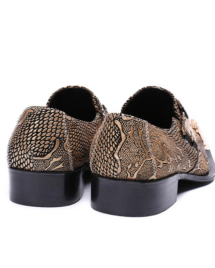 NA088 Fancy Gold Leather Shoes Mens Wedding Shoes Loafers Size 46 Plus Big Size Man Footwear New Arrive Male Fashion Shoes