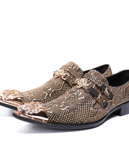 NA088 Fancy Gold Leather Shoes Mens Wedding Shoes Loafers Size 46 Plus Big Size Man Footwear New Arrive Male Fashion Shoes