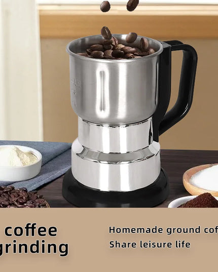 Portable Electric Stainless Steel Blade Coffee Bean Grinder 600g Capacity Easy to Clean for Home & Commercial Use