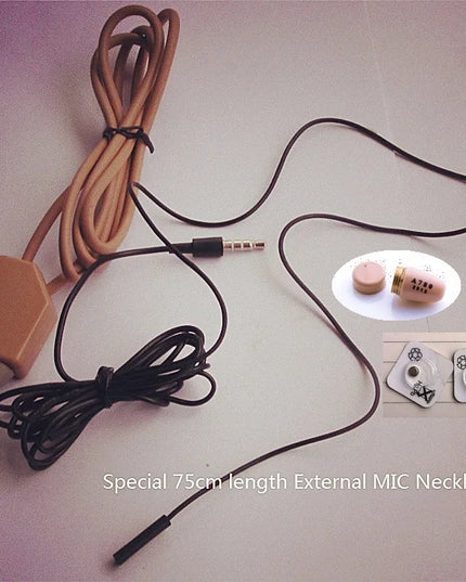 3.5mm Standard Wire Neckloop For Cell Phone Work With Wireless earpiece Mini Earbud Invisible Earphone Headsets