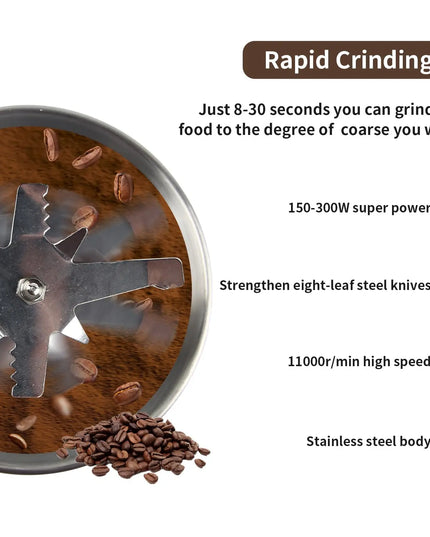 Portable Home Electric Coffee Bean Grinder Personal Blender with Cup Hand Cafetera Bean Grinder Machine