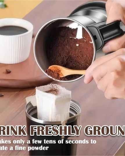 Portable Electric Stainless Steel Blade Coffee Bean Grinder 600g Capacity Easy to Clean for Home & Commercial Use