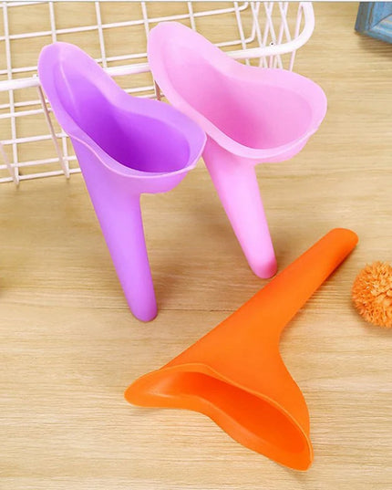 2pcs Woman Standing Piss Portable Toilet Urinal Camping Tent Outdoor Travel Emergency Soft Silicone Pee Funnel Urine Toilet