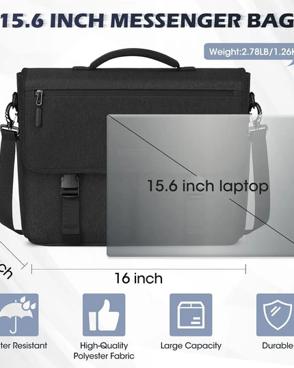 Laptop Briefcases for Men 15.6 Inch Laptop Bag Water resistant Computer Bag Lightweight Shoulder Satchel Bags