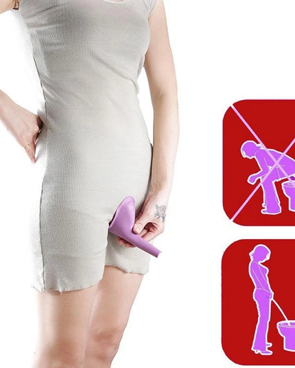 2pcs Woman Standing Piss Portable Toilet Urinal Camping Tent Outdoor Travel Emergency Soft Silicone Pee Funnel Urine Toilet