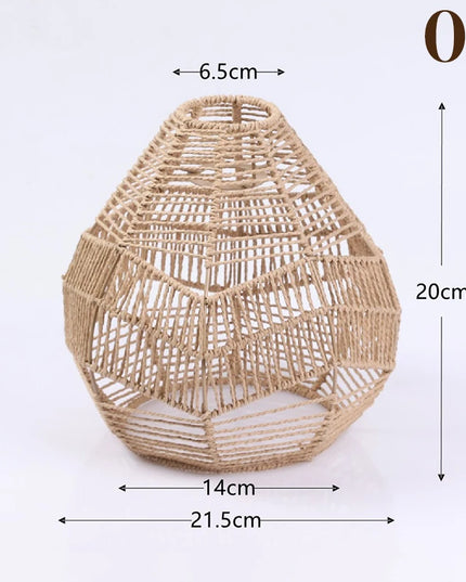 Artisan Rattan Lampshade Pendant Light Bamboo Fixture for Home Dining Area & Restaurant Lighting
