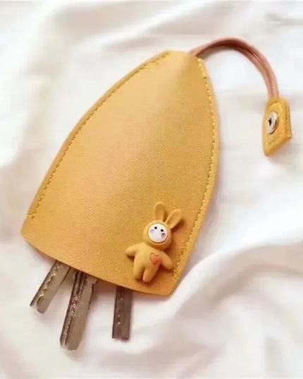 Korea Pull Type Key Case PU Leather Key Wallets Unisex Car Housekeepers Case Leather Key Keychain Pouch New Holder