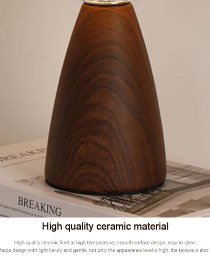 Retro LED Table Lamp Bedroom Fabric Pleated USB Study For Home Room Decor Desktop Decorative Ambiance Bedrooms LED Bedside Lamps