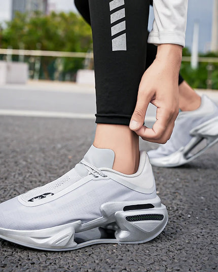 Zapatillas de correr para hombre y mujer, soporte estable con placa de carbono, calzado deportivo de suela gruesa transpirable c