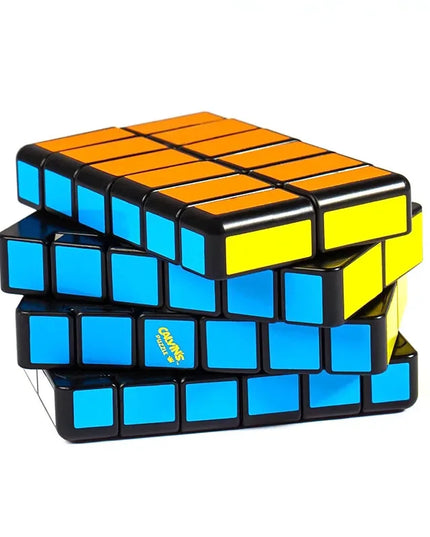 Calvin's Puzzle Magic Cube Flat 246 Cube 2x4x6 Unequal Order Cube Black Sticker Shaped Children's Puzzle Brain Burning Toy