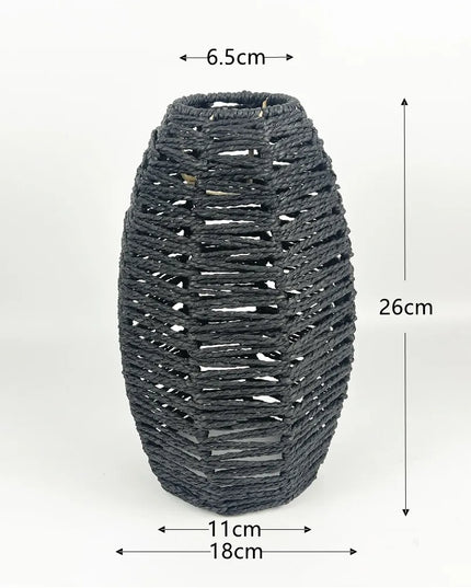 1PC Hand Weave Lampshade Rattan Hanging Lamp Shade Cafe Hotel Light Cover Ceiling Pendant Fixture For Home Restaurant Decors