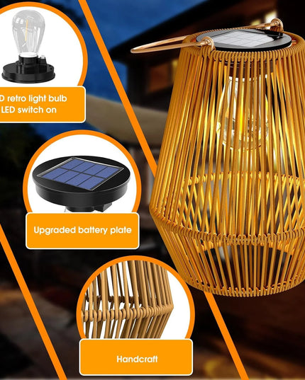 Linterna solar decorativa para exteriores solar